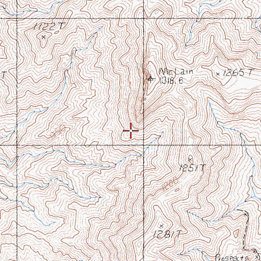 Topographic Map of Ibex Hills, CA