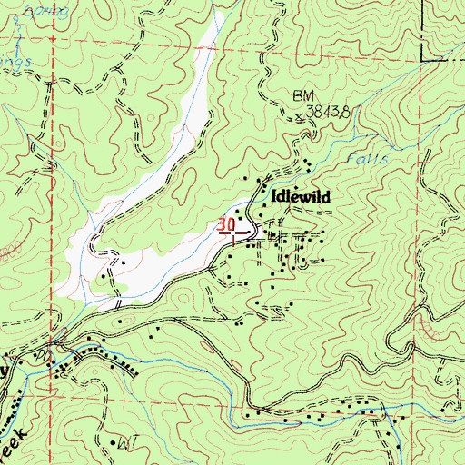 Topographic Map of Idlewild, CA