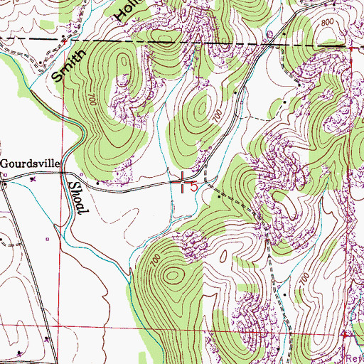 Topographic Map of Gilbertsborough Post Office (historical), AL