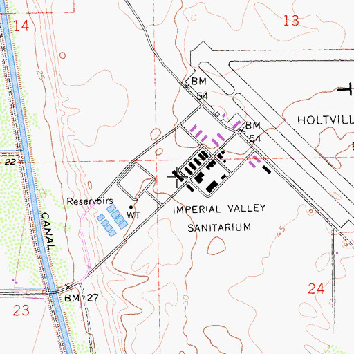 Topographic Map of Imperial Valley Sanitarium (historical), CA
