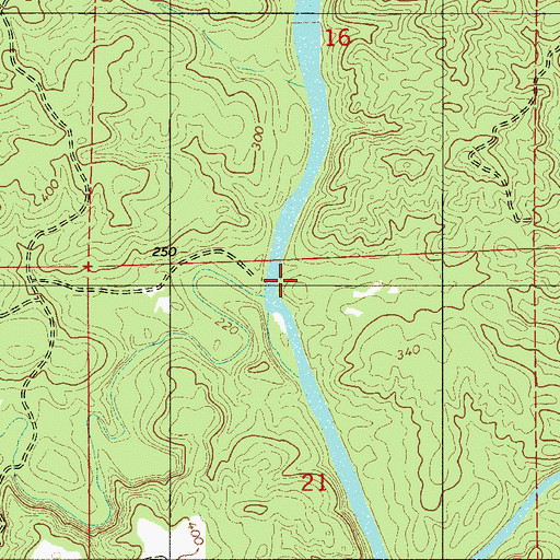 Topographic Map of Light Ford, AL