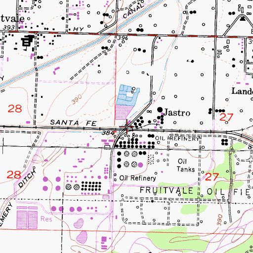 Topographic Map of Jastro, CA