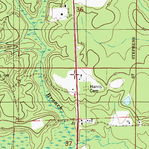 Topographic Map of New Wakefield, AL