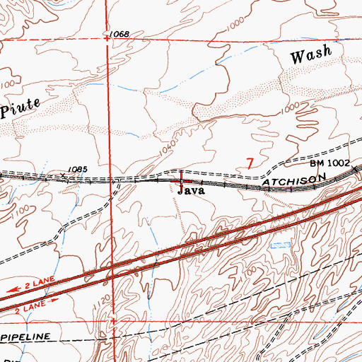 Topographic Map of Java, CA