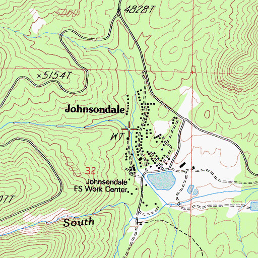 Topographic Map of Johnsondale, CA