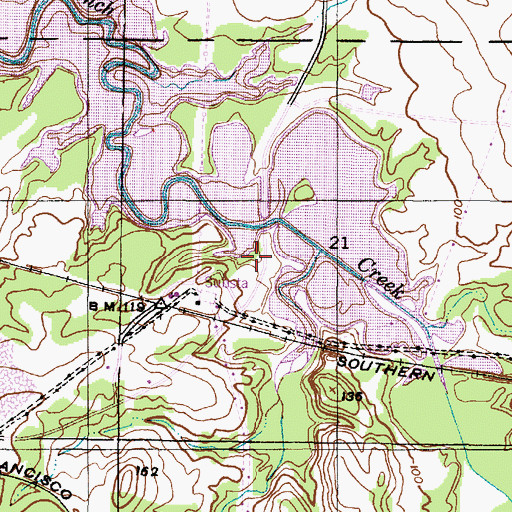 Topographic Map of French Creek Public Use Area, AL