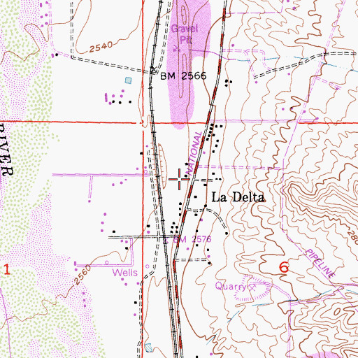 Topographic Map of La Delta, CA