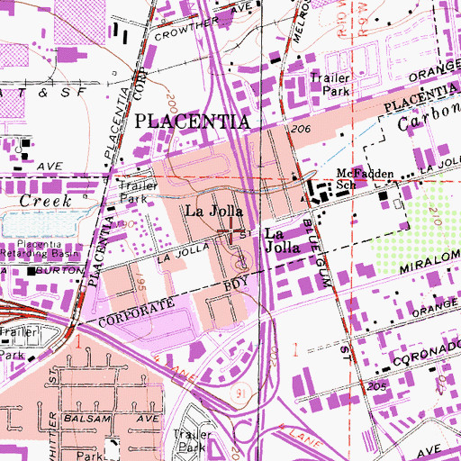 Topographic Map of La Jolla, CA