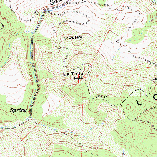 Topographic Map of La Tinta Hill, CA