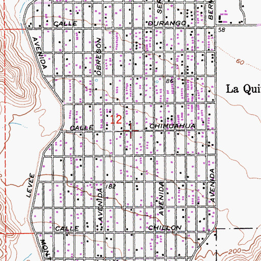 Topographic Map of La Quinta, CA