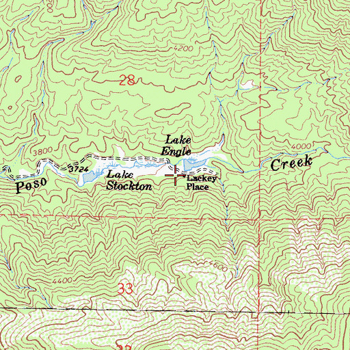 Topographic Map of Lackey Place, CA