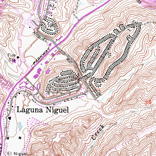 Topographic Map of Laguna Niguel, CA