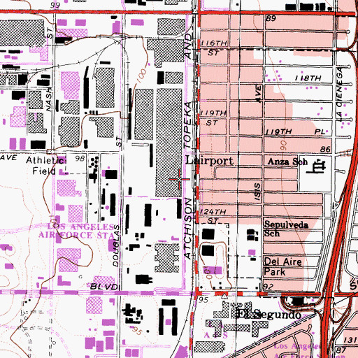 Topographic Map of Lairport, CA