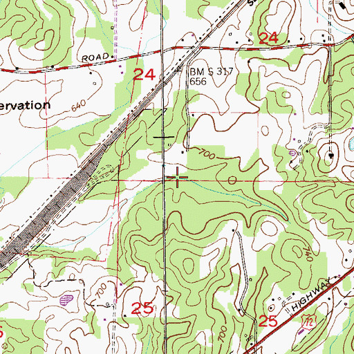 Topographic Map of Rock Spring Post Office (historical), AL