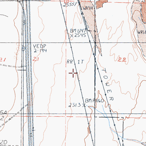 Topographic Map of Linnie, CA