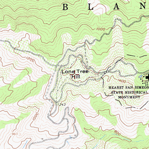 Topographic Map of Lone Tree Hill, CA