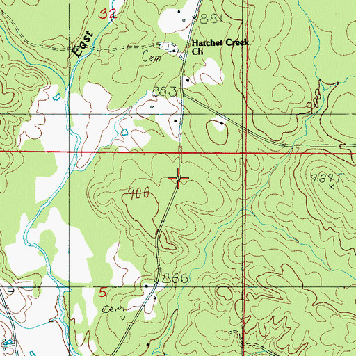 Topographic Map of Hatcher Post Office (historical), AL