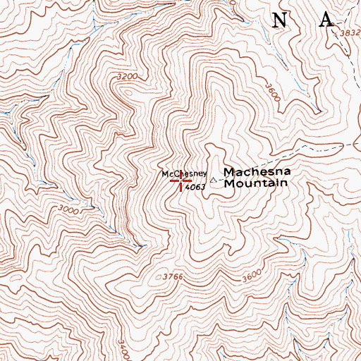 Topographic Map of Machesna Mountain, CA