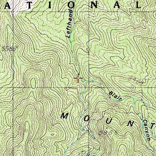 Topographic Map of Blair Canyon, AZ