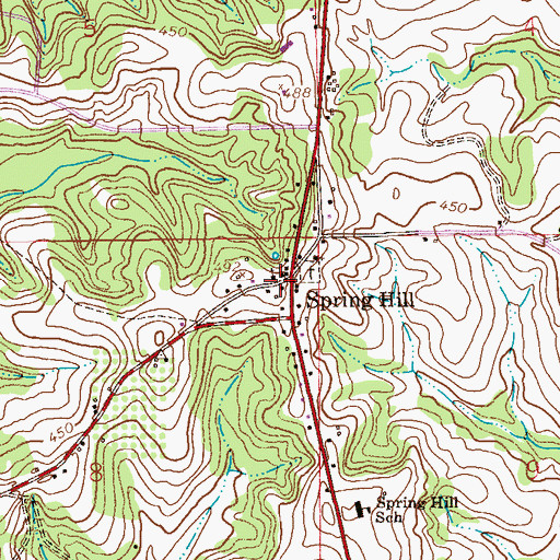 Topographic Map of Milo Post Office (historical), AL