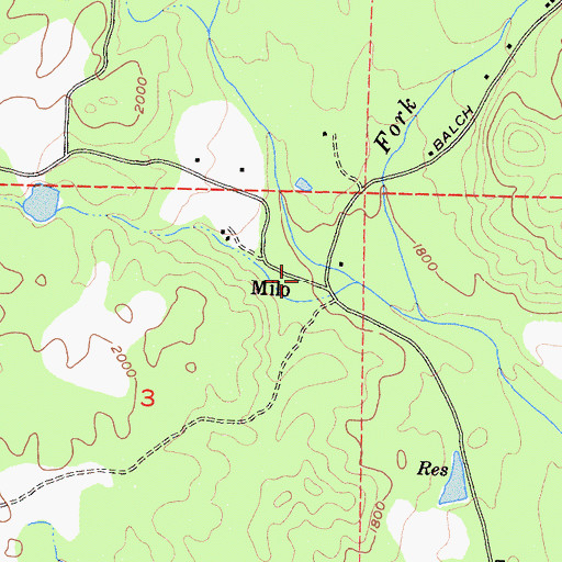 Topographic Map of Milo, CA