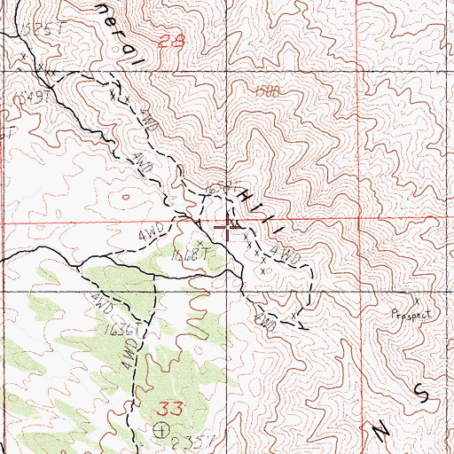 Topographic Map of Mineral Hill, CA