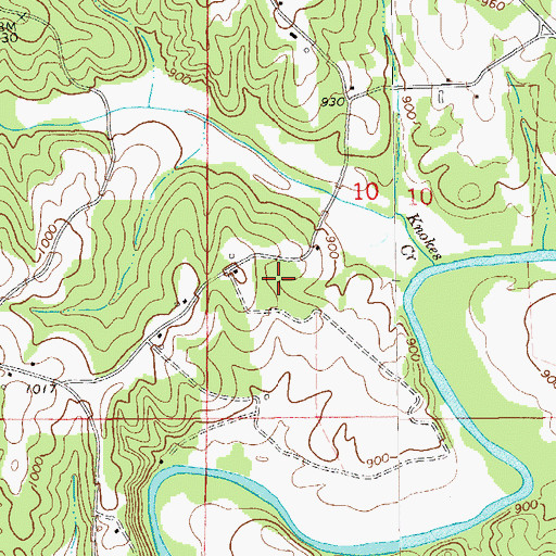 Topographic Map of Eastville Post Office (historical), AL