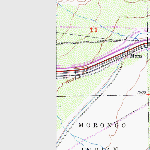 Topographic Map of Mons, CA
