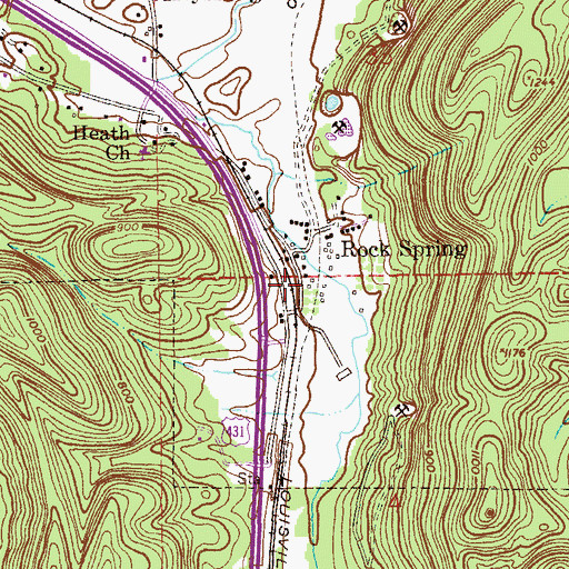 Topographic Map of Calvin Grove Post Office (historical), AL