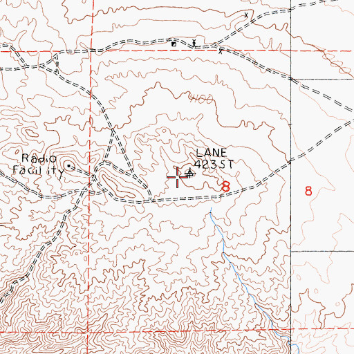 Topographic Map of Mud Hills, CA