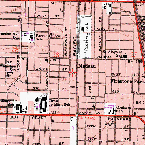 Topographic Map of Nadeau, CA