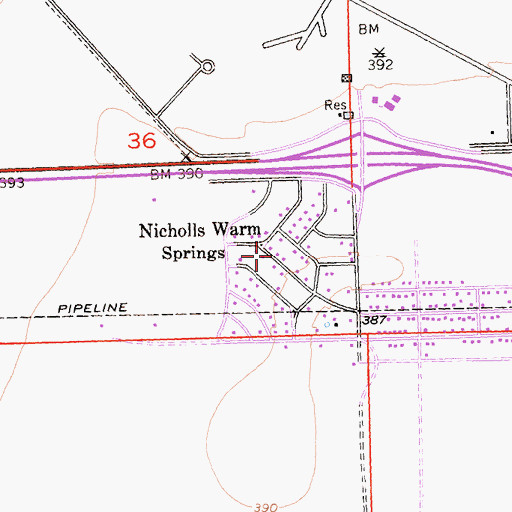 Topographic Map of Mesa Verde, CA