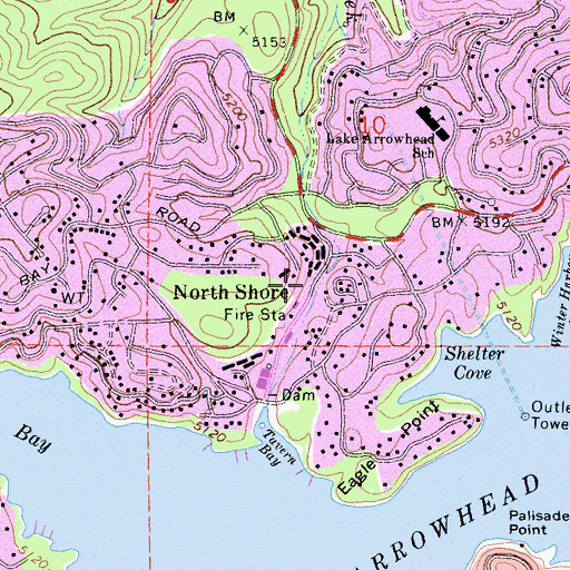 Topographic Map of North Shore, CA