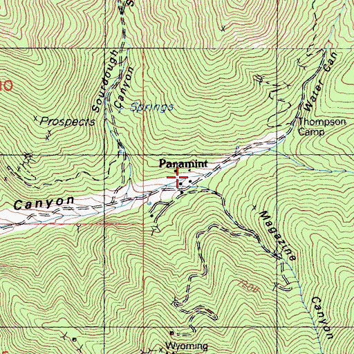 Topographic Map of Panamint, CA