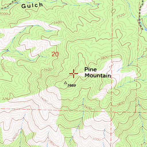 Topographic Map of Pine Mountain, CA