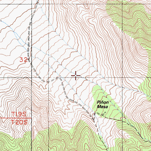 Topographic Map of Pion Mesa, CA