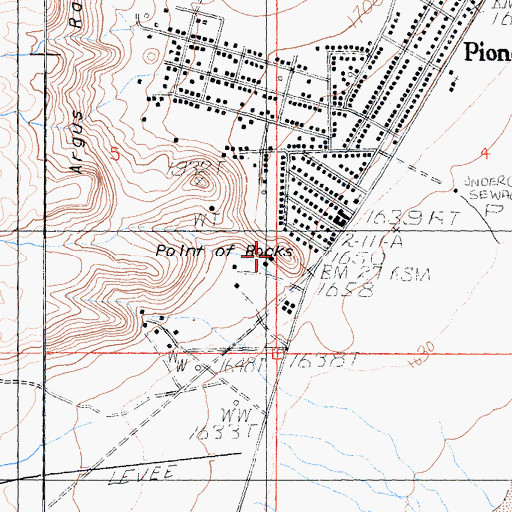 Topographic Map of Point of Rocks, CA