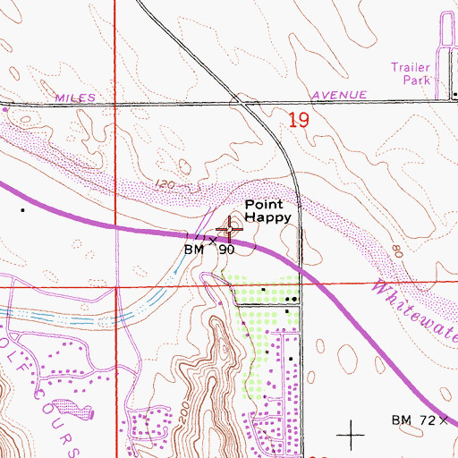 Topographic Map of Point Happy, CA
