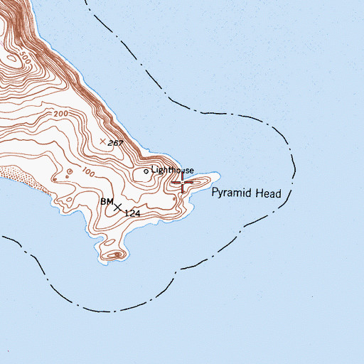 Topographic Map of Pyramid Head, CA