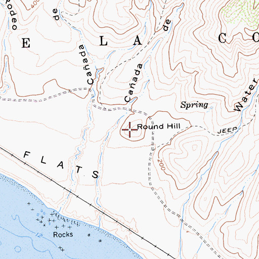 Topographic Map of Round Hill, CA