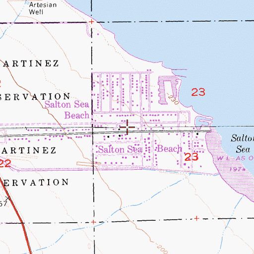 Topographic Map of Salton Sea Beach, CA