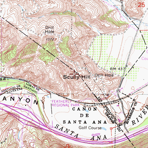 Topographic Map of Scully Hill, CA
