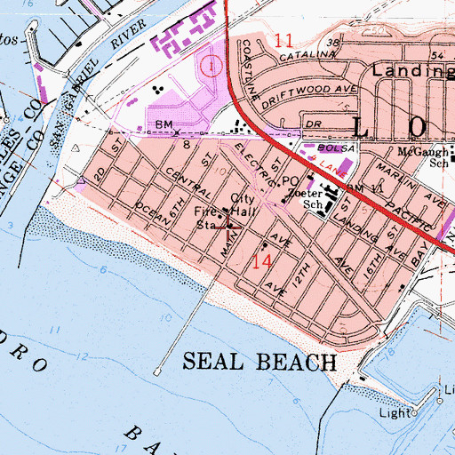 Topographic Map of Seal Beach, CA