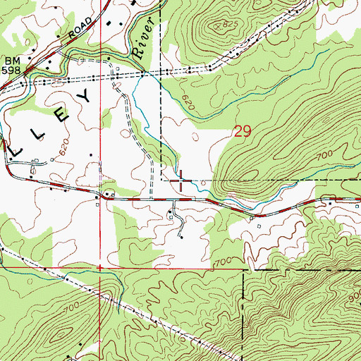 Topographic Map of Cedar Grove Post Office (historical), AL