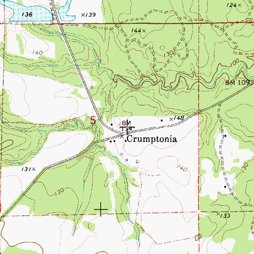 Topographic Map of Cambridge Post Office (historical), AL