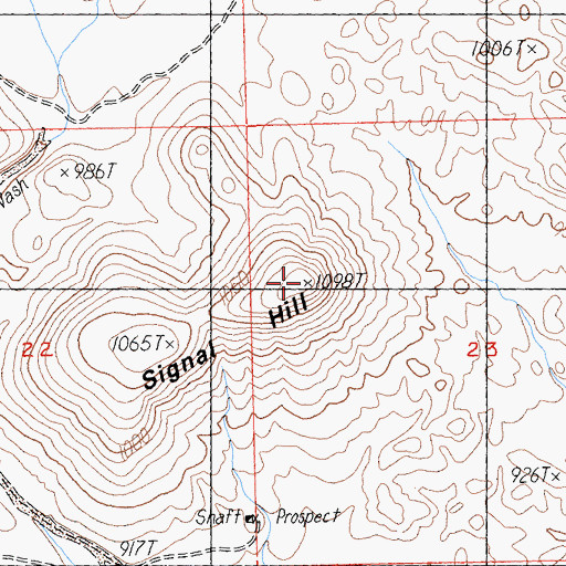 Topographic Map of Signal Hill, CA