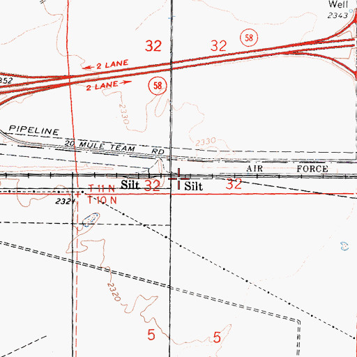 Topographic Map of Silt, CA