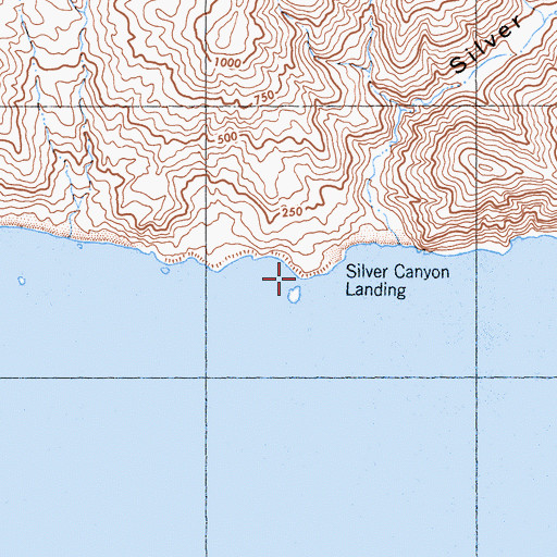 Topographic Map of Silver Canyon Landing, CA