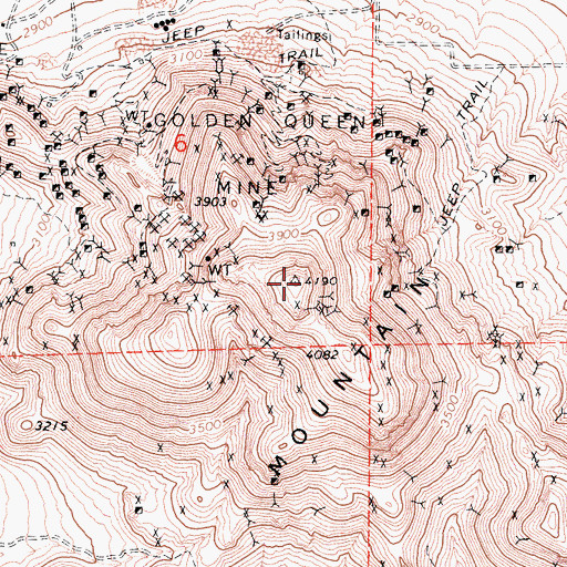 Topographic Map of Soledad Mountain, CA