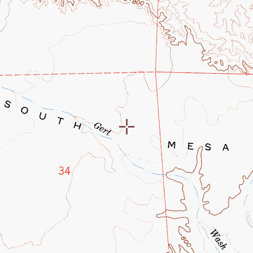 Topographic Map of South Mesa, CA